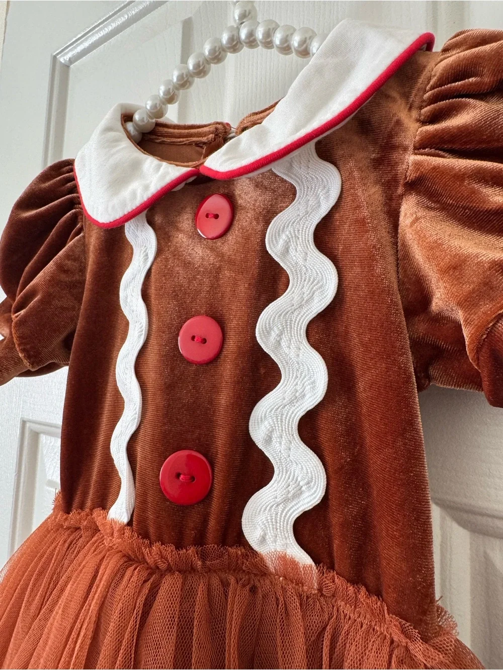 Taylor Joelle Velvet Gingerbread Dress with bloomers size 18-24 months